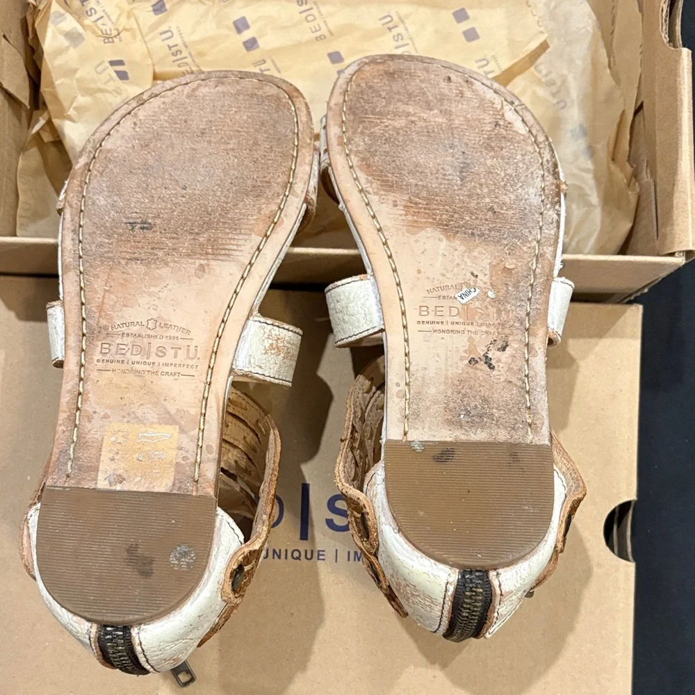 Bed Stu Cream and Tan Sandals - Picture 10 of 15